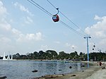 Cable car Danau Beach Ancol Jakarta Bay City